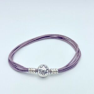 Genuine PANDORA Purple 5 Strand Moments Bracelet; 7 Inches Long